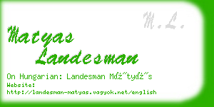 matyas landesman business card